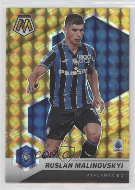 2021-22 Panini Mosaic Serie A Gold Mosaic Prizm /10 Ruslan Malinovskyi #10 - Image 1 of 2