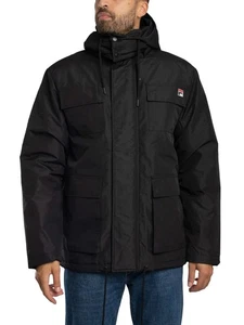 Fila Men's Liam Cargo Pockets Padded Jacket, Black - Picture 1 of 9