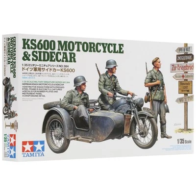 Tamiya 1/35 Military KS600 Motorcycle Sidecar Model Kit - Image 1 of 4