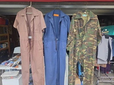 3 Mens Coveralls Overalls 1 Game Winner Sportswear Camouflage & 1 Brown 1 Blue  - Image 1 of 4