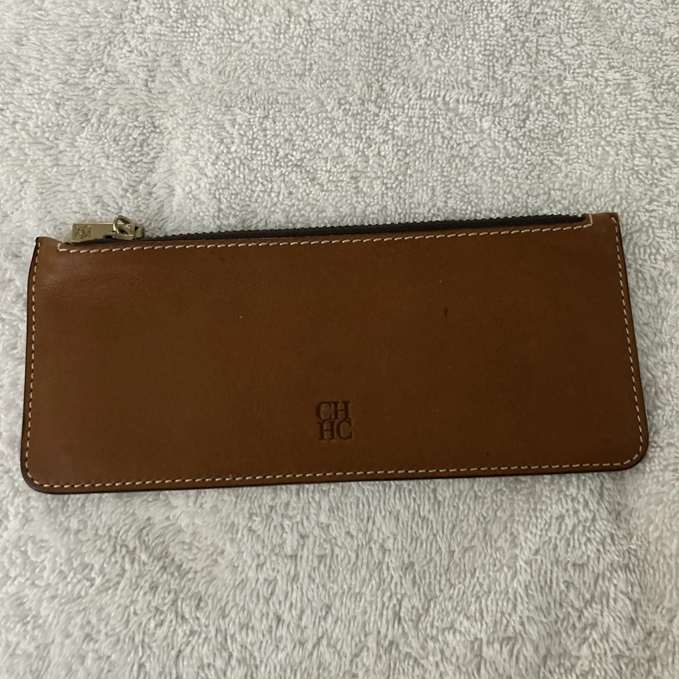 Бумажник CH Carolina Herrera персиковая кожа компактный с клапаном - Изображение 1 из 4