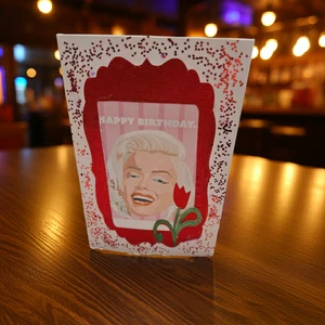 Handcrafted Marilyn Monroe Birthday Greeting card - Picture 1 of 3