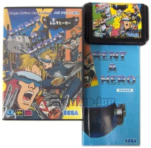 SEGA MEGA DRIVE MD GENESIS RENT A HERO BOXED JAPAN - Picture 1 of 2
