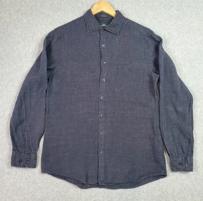 Rodd & Gunn Shirt Men's Small Blue Sports Fit 100% Linen Long Sleeve Button Up - Image 1 of 4