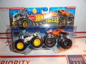 HOT WHEELS 2026 MONSTER TRUCKS SLAM PRIX VS DODGE CHARGER  SHIPPING $6.99 - Picture 1 of 1