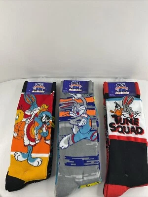 Space Jam Bugs & Tunes Crew Socks, 6 Pairs Size Men 6-12, New Legacy Movie  (L2) - Image 1 of 4