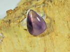 Natural Amethyst Lace agate 925 Solid Sterling Silver Ring Size US-6.5