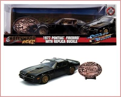 Jada SMOKEY & the BANDIT 1977 Pontiac FIREBIRD Trans Am + Replica BUCKLE 🌟NEW🌟 - Image 1 of 4