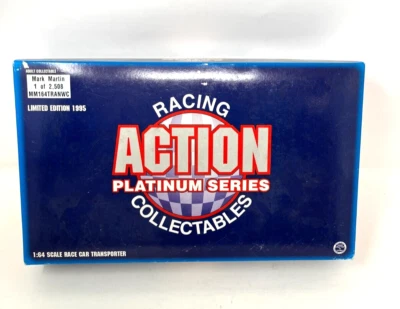 De colección Action Racing 1995 Mark Martin 1:64 Diecast coche de carreras transportador Foto 1 de 4