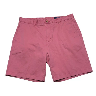 Vineyard Vines Breaker Shorts Mens Size 38 Pink Chino Flat Front Preppy Casual - Imagem 1 de 4