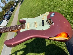 Fender Custom Shop Imperial Arc 60's Relic Stratocaster Burgundy Mist & Sunburst - Picture 1 of 20