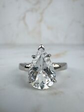 18ct white gold 2.65ct natural goshenite solitaire ring WGI certified RRP £1400