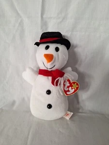 Ty Snowball 1996 Snowman Bear 4 Th Gen PVC 7 Beanie Baby MWMT - Picture 1 of 9