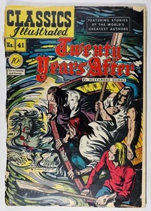 Classics Illustrated, Twenty Years After #41, $0.10 - 1st Edition. HRN 41, GD - Picture 1 of 2