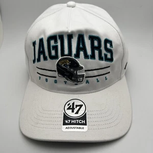Jacksonville Jaguars NFL '47 White Wave Hitch Snapback Adjustable Hat GR10 - Picture 1 of 7
