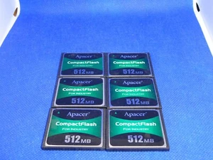6x APACER INDUSTRIAL COMPACT FLASH 512MB KARTE #GK723 - Bild 1 von 1