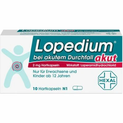 HEXAL AG LOPEDIUM akut bei akutem Durchfall Hartkapseln 10 St PZN01939446