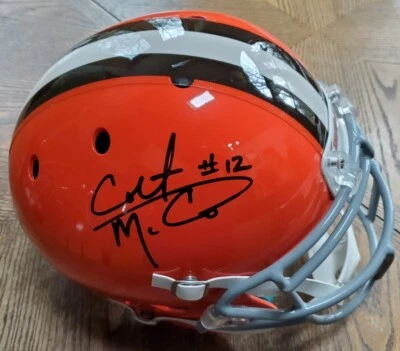 Nice Browns Colt McCoy Autographed Authentic Schutt Full Size Helmet PSA Custom - Image 1 of 4