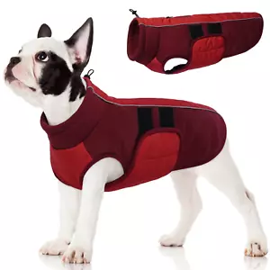 Warm Dog Winter Coat Reflective Windproof Jacket for Dogs, Red, XS - Picture 1 of 12