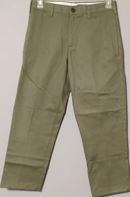 Pantalones chinos Lands End para hombre 30 x 26,5 ajuste tradicional verde frente plano 4 pkt Foto 1 de 4