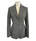 Barneys New York Gray Wool Blend Blazer Jacket Womens Size 6 Made in Italy NEW