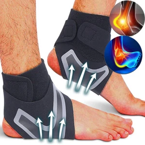 Ankle Support Brace Compression Sleeve Pain Relief Foot Plantar Fasciitis Wrap . - Picture 1 of 19