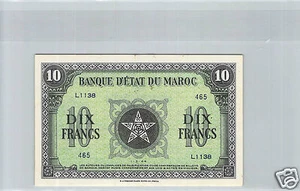 MAROC 10 FRANCS 1.3.1944 L1138 N° 465 - Imagen 1 de 2