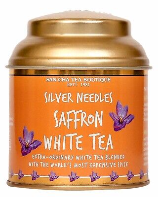 Sancha Tea Boutique, Saffron White Tea, Silver Needles Free Shipping World Wide • 25.80$