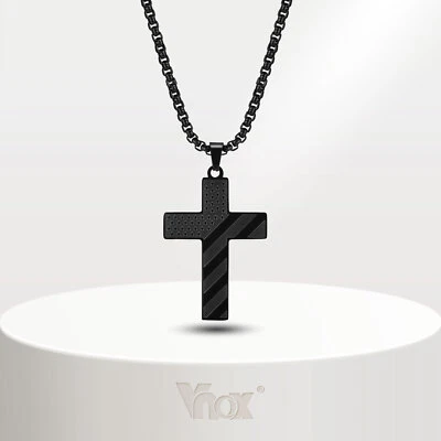 Collar Colgante Cruz Bandera Americana para Hombres Audaz Bandera de Estados Unidos Texturizado Colgante Fe Foto 1 de 4