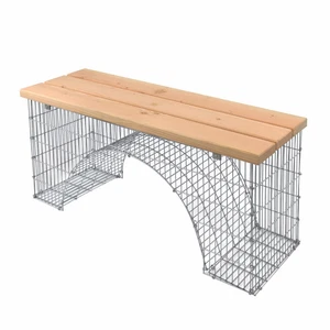 Sitzbank Bogengabione arco mit Sitzfläche Douglasie B125xT45xH54 cm Gartenbank - Bild 1 von 4