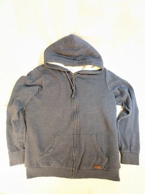 Женский тяжелый свитер Roxy средний синий с подкладкой из искусственного меха толстовка с капюшоном на молнии - Изображение 1 из 4