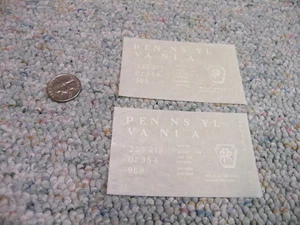 CDS Dry Transfer decals S Gauge S-706  Pennsylvania RR white 2 sheets N144 - Picture 1 of 1
