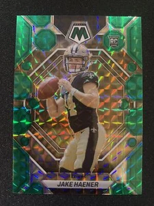2023 Panini Mosaic Jake Haener Green Rookie Card RC - Picture 1 of 2