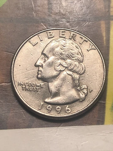 1996 P Washington Quarter Error Cover