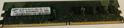 Samsung M378T2863EHS-CF7 2GB (2x1GB) PC2-6400U DDR2 800 Memory KIT - Image 1 of 2