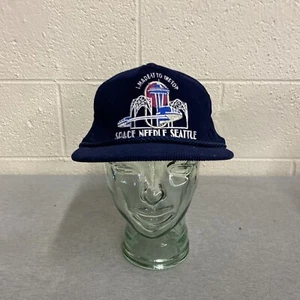 Made it to the Top Seattle Space Needle Corduroy Hat Blue Snapback - Picture 1 of 6