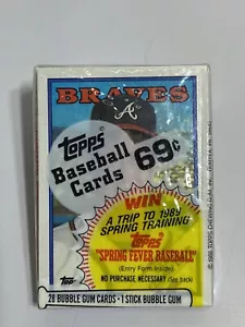 1988 Topps Baseball Unopened Cello Pack TOM GLAVINE RC On Top - Picture 1 of 2