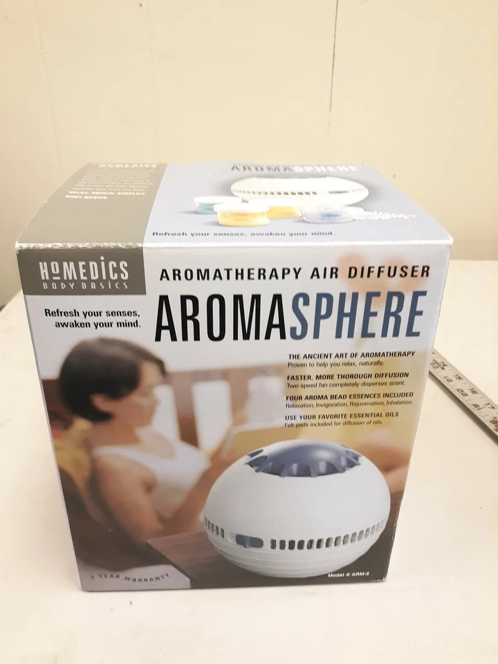 New Homedics Body Basics AromaSphere Aromatherapy Air Diffuser Aroma Sphere - Image 1 of 4
