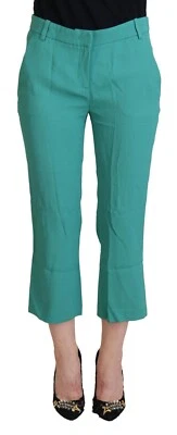 Pantalones PINKO verdes cintura media recortados para mujer pantalones informales IT40/US6/S PRECIO DE VENTA SUGERIDO POR EL FABRICANTE 30usd Foto 1 de 4