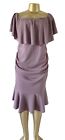 MY BUMP Size Large Purple Off Shoulder Ruffled Baby Shower Maternity Dress NWT 