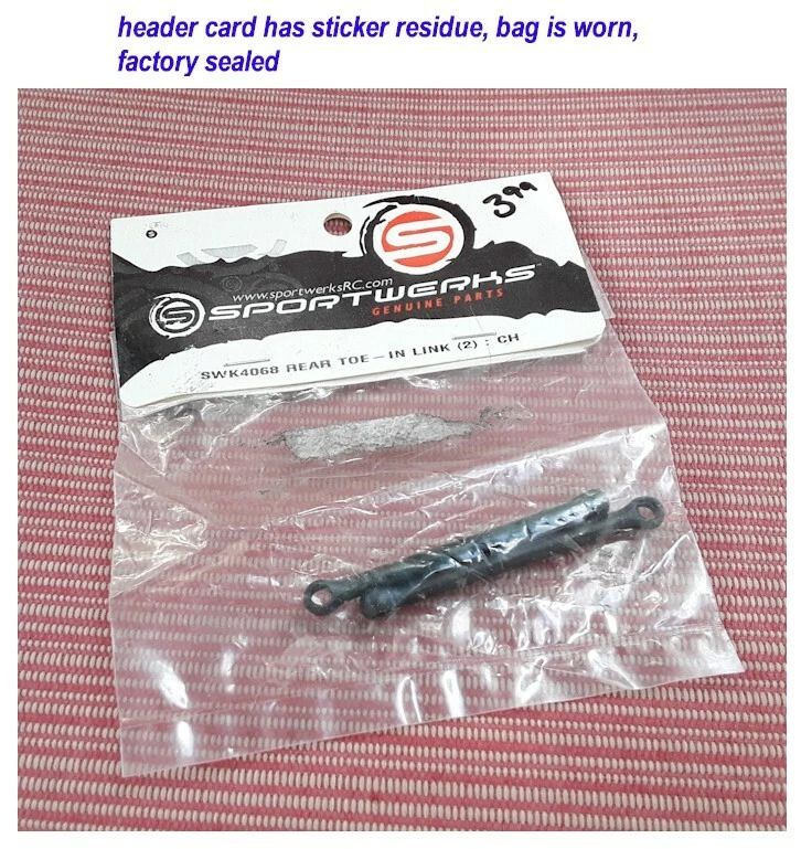 Vintage RC Car Sportwerks SWK4068 Rear Toe-In Links (2) 1/16 Chaos Old Stock - Image 1 of 1
