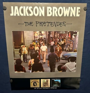🔥 PÓSTER PROMOCIONAL 29x24 EX++ de JACKSON BROWNE "The Pretender" Record Store Muy Raro - Imagen 1 de 9