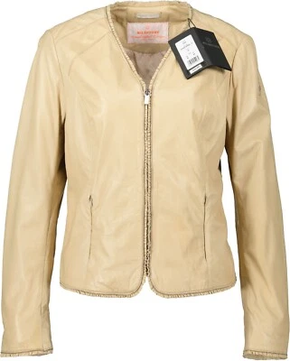 NEU! MILESTONE Damen Lederjacke aus Lammnappa  Gr. 42 beige - Bild 1 von 4
