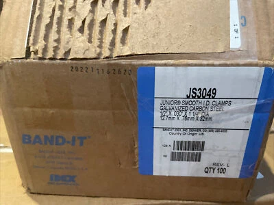 BAND IT Junior Smooth ID clamps JS3049 / JS3049 box of 100 - Image 1 of 3