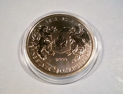 2012 CANADA $1 SILVER WAR OF 1812 COAT OF ARMS ANNIVERSARY 3/4 OZ SILVER COIN - Image 1 of 4
