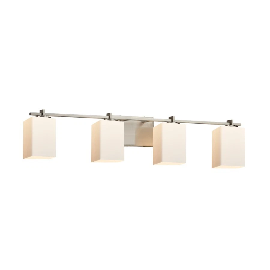 Justice Design Fusion Bath Bar in Brushed Nickel - FSN-8444-15-OPAL-NCKL - Image 1 of 1