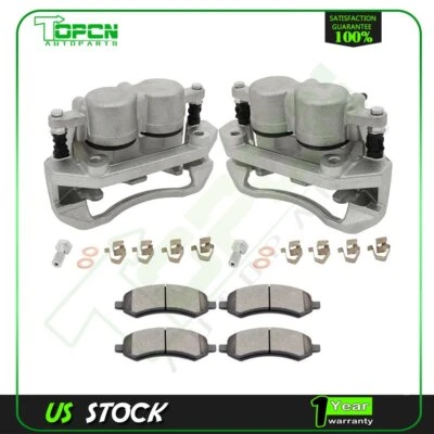 Pinzas de freno delanteras y pastillas de cerámica para 07-09 Chrysler Aspen 2011-2017 Ram 1500 Foto 1 de 4