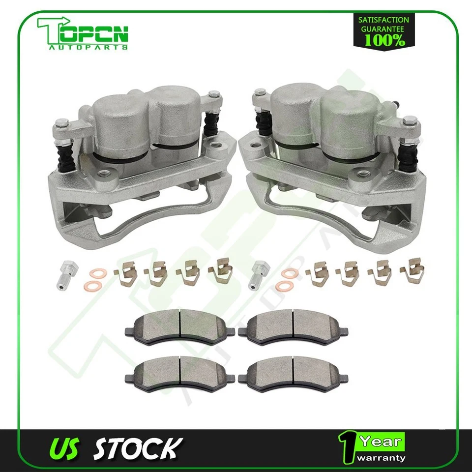Brake Front Calipers & Ceramic pad For 07-09 Chrysler Aspen 2011-2017 Ram 1500 - Изображение 1 из 4