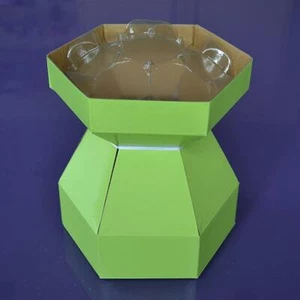 Cupcake Gift Box Individual Purple Bouquet Lime Fairy Cake Bun Display - Picture 1 of 1
