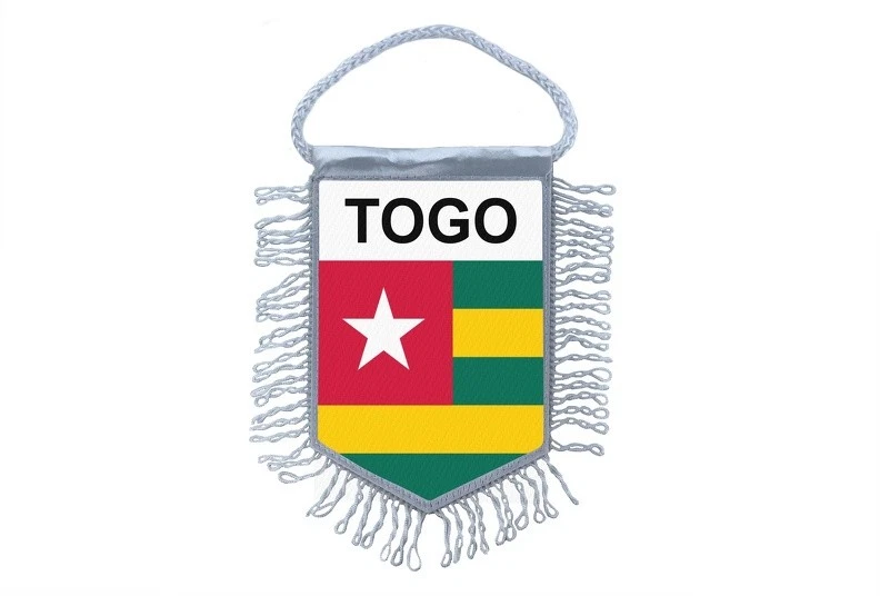 Bandiera bandierina auto Gagliardetto nazioni togo - Immagine 1 di 1